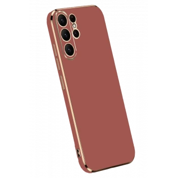 Newface Samsung Galaxy S24 Ultra Kılıf Volet Silikon - Kırmızı