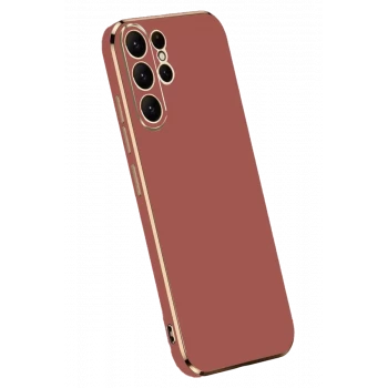 Newface Samsung Galaxy S24 Ultra Kılıf Volet Silikon - Kırmızı