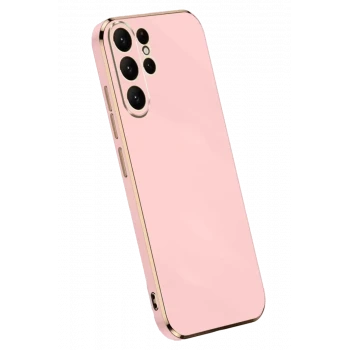 Newface Samsung Galaxy S24 Ultra Kılıf Volet Silikon - Pembe