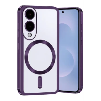 Newface Samsung Galaxy S25 Edge Kross Magneticsafe Kapak - Mor