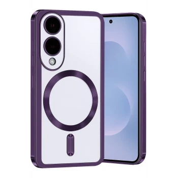 Newface Samsung Galaxy S25 Edge Kross Magneticsafe Kapak - Mor