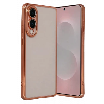 Newface Samsung Galaxy S25 Edge Razer Lensli Silikon - Çöl Titanyum