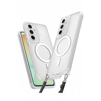 Newface Samsung Galaxy S25 Plus Kılıf Enka Magsafe Silikon Kılıf - Şeffaf