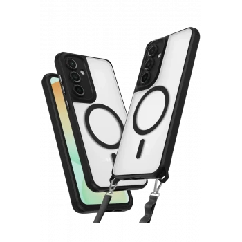 Newface Samsung Galaxy S25 Plus Kılıf Enka Magsafe Silikon Kılıf - Siyah