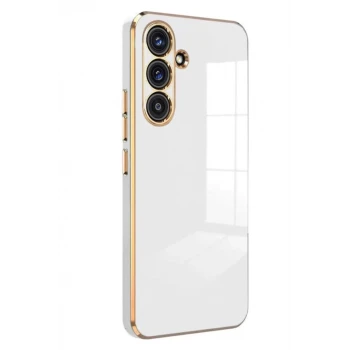 Newface Samsung Galaxy S25 Plus Kılıf Volet Silikon - Beyaz