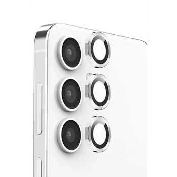 Newface Samsung Galaxy S25 Plus Raze Metal Kamera Lens - Gümüş