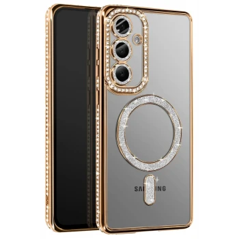 Newface Samsung Galaxy S26 Joke Simli Magneticsafe Kılıf - Gold