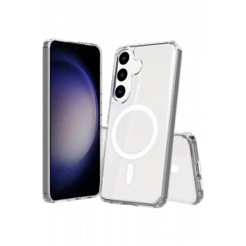 Newface Samsung Galaxy S26 Magneticsafe Şeffaf Silikon - Şeffaf