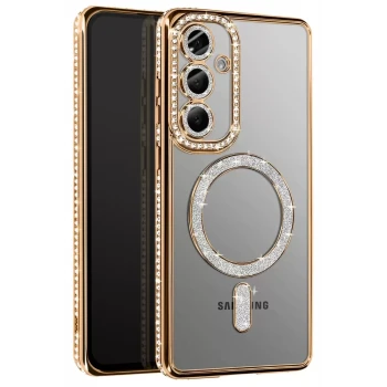 Newface Samsung Galaxy S26 Plus Joke Simli Magneticsafe Kılıf - Gold