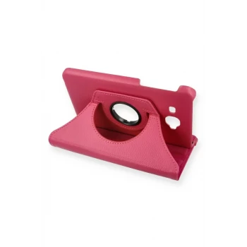 Newface Samsung Galaxy T280 Tab A 7 Kılıf 360 Tablet Deri Kılıf - Pembe