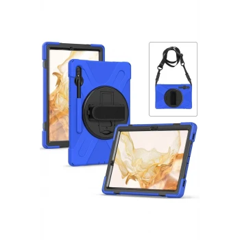Newface Samsung Galaxy T737 Tab S7 FE 12.4 Kılıf Amazing Tablet Kapak - Mavi