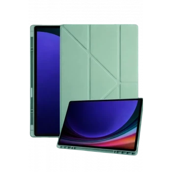 Newface Samsung Galaxy Tab A11 Plus Kalemlikli Mars Tablet Kılıfı - Açık Yeşil