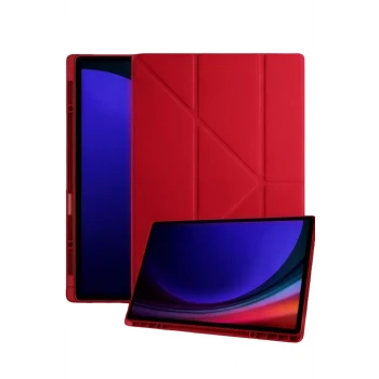 Newface Samsung Galaxy Tab A11 Plus Kalemlikli Mars Tablet Kılıfı - Kırmızı