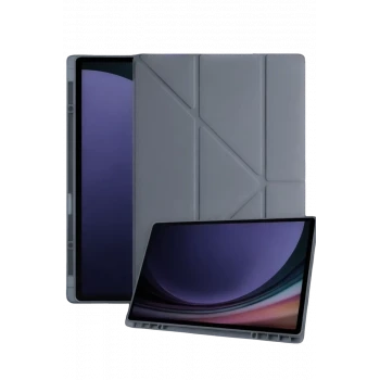 Newface Samsung Galaxy Tab A11 Plus Kalemlikli Mars Tablet Kılıfı - Koyu Gri