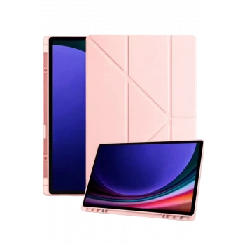 Newface Samsung Galaxy Tab A11 Plus Kalemlikli Mars Tablet Kılıfı - Rose Gold