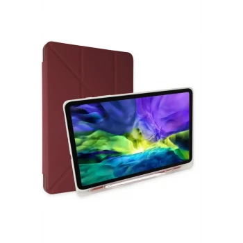 Newface Samsung Galaxy X200 Tab A8 10.5 Kılıf Kalemlikli Mars Tablet Kılıfı - Mürdüm