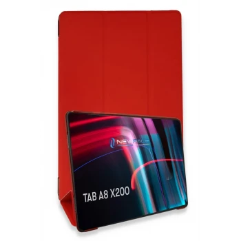 Newface Samsung Galaxy X200 Tab A8 10.5 Kılıf Tablet Smart Kılıf - Kırmızı