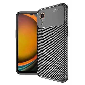Newface Samsung Galaxy XCover 7 Kılıf Auto Focus Karbon Kapak - Siyah