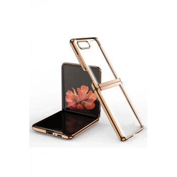Newface Samsung Galaxy Z Flip 4 Kılıf Fold Element Kapak - Gold