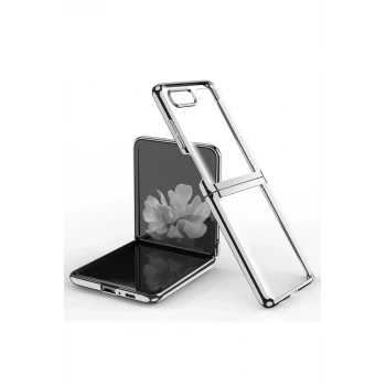 Newface Samsung Galaxy Z Flip 4 Kılıf Fold Element Kapak - Gümüş
