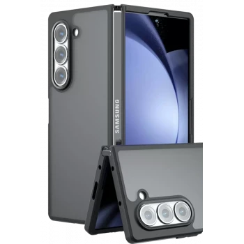 Newface Samsung Galaxy Z Fold 5 Kılıf Blur Fold Kapak - Mat Siyah