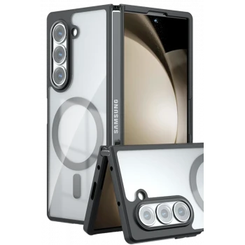 Newface Samsung Galaxy Z Fold 5 Kılıf Blur Fold Magsafe Kapak - Siyah