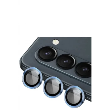 Newface Samsung Galaxy Z Fold 5 Valdez Metal Kamera Lens - Mavi