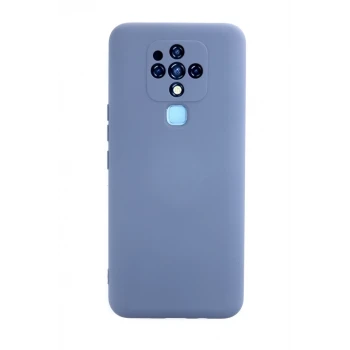 Newface Tecno Camon 16 Kılıf Nano içi Kadife Silikon - Gri