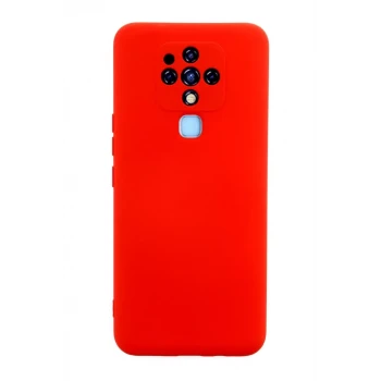 Newface Tecno Camon 16 Kılıf Nano içi Kadife Silikon - Kırmızı