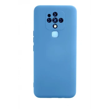 Newface Tecno Camon 16 Kılıf Nano içi Kadife Silikon - Mavi
