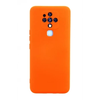 Newface Tecno Camon 16 Kılıf Nano içi Kadife Silikon - Turuncu