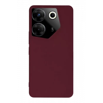 Newface Tecno Camon 20 Pro 5G Kılıf First Silikon - Bordo