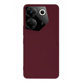 Newface Tecno Camon 20 Pro 5G Kılıf First Silikon - Bordo