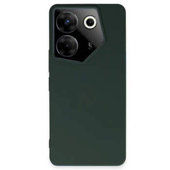 Newface Tecno Camon 20 Pro 5G Kılıf First Silikon - Koyu Yeşil