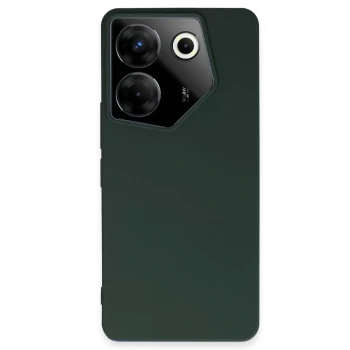 Newface Tecno Camon 20 Pro 5G Kılıf First Silikon - Koyu Yeşil