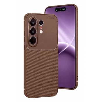 Newface Tecno Camon 50 Pro 5G Auto Focus Karbon Kapak - Kahverengi