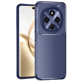 Newface Tecno Spark 30 Kılıf Auto Focus Karbon Kapak - Lacivert