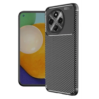 Newface Tecno Spark 30 Pro Kılıf Auto Focus Karbon Kapak - Siyah