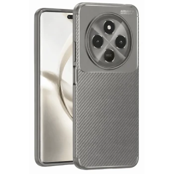 Newface Tecno Spark 30C Kılıf Auto Focus Karbon Kapak - Gri