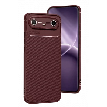 Newface Tecno Spark Slim 5G Auto Focus Karbon Kapak - Bordo