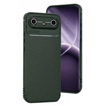 Newface Tecno Spark Slim 5G Auto Focus Karbon Kapak - Koyu Yeşil