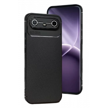 Newface Tecno Spark Slim 5G Auto Focus Karbon Kapak - Siyah