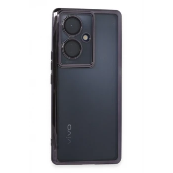 Newface Vivo V29 Lite Kılıf Razer Lensli Silikon - Mor
