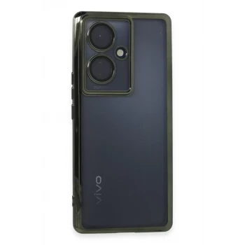 Newface Vivo V29 Lite Kılıf Razer Lensli Silikon - Yeşil