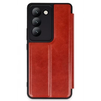 Newface Vivo V30 Lite 4G Kılıf Flip Cover - Kırmızı