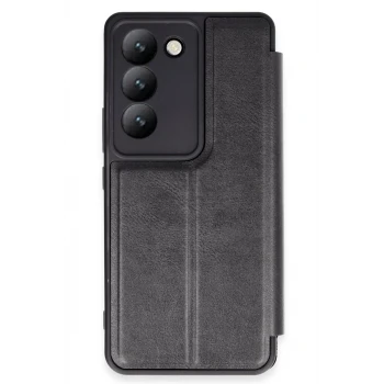 Newface Vivo V30 Lite 4G Kılıf Flip Cover - Siyah