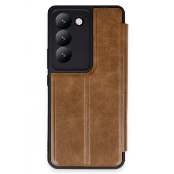 Newface Vivo V30 Lite 4G Kılıf Flip Cover - Taba