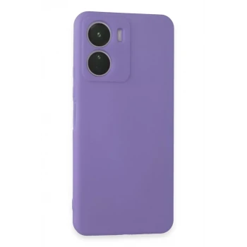 Newface Vivo Y16 Kılıf First Silikon - Lila