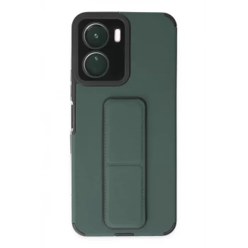 Newface Vivo Y16 Kılıf Mega Standlı Silikon - Yeşil