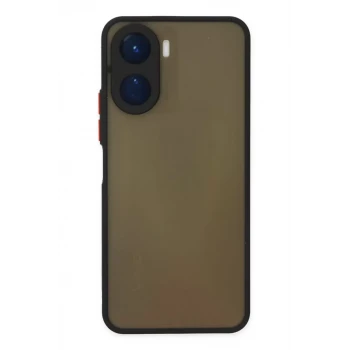 Newface Vivo Y16 Kılıf Montreal Silikon Kapak - Siyah